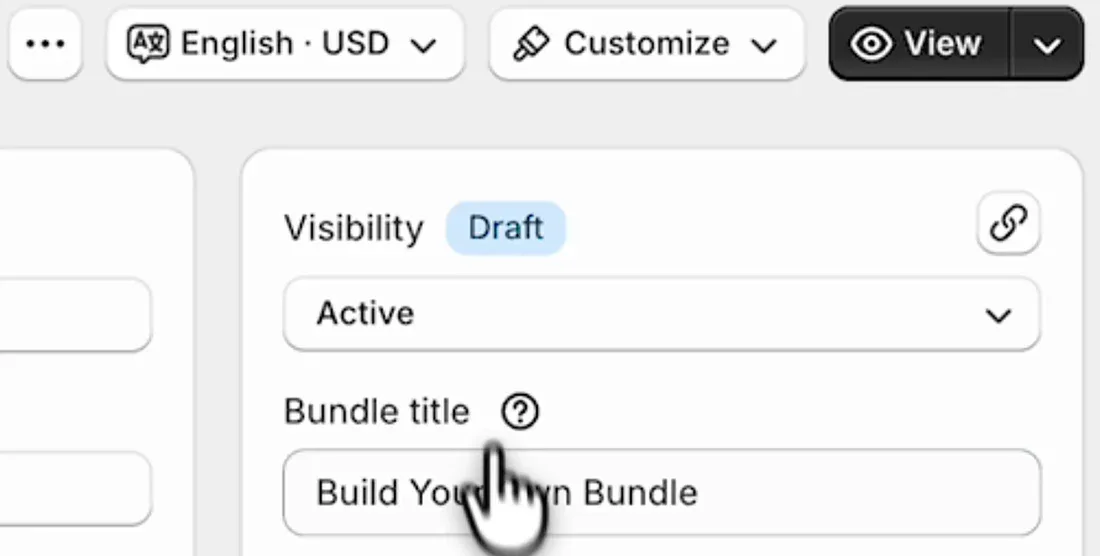 Visibility setting changed from Draft to Active next to the View button in NeatBundles
