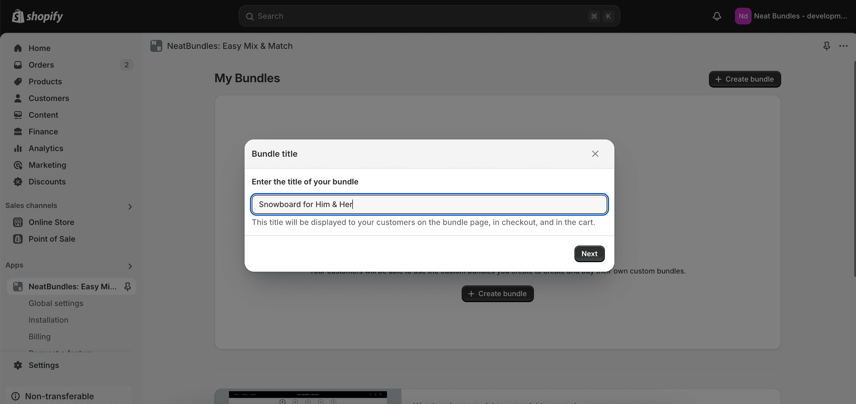 Enter a title for mix and match bundle Enter a title for mix and match bundle