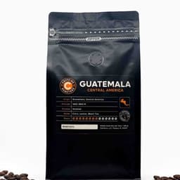 Black bag of Guatemala single origin coffee