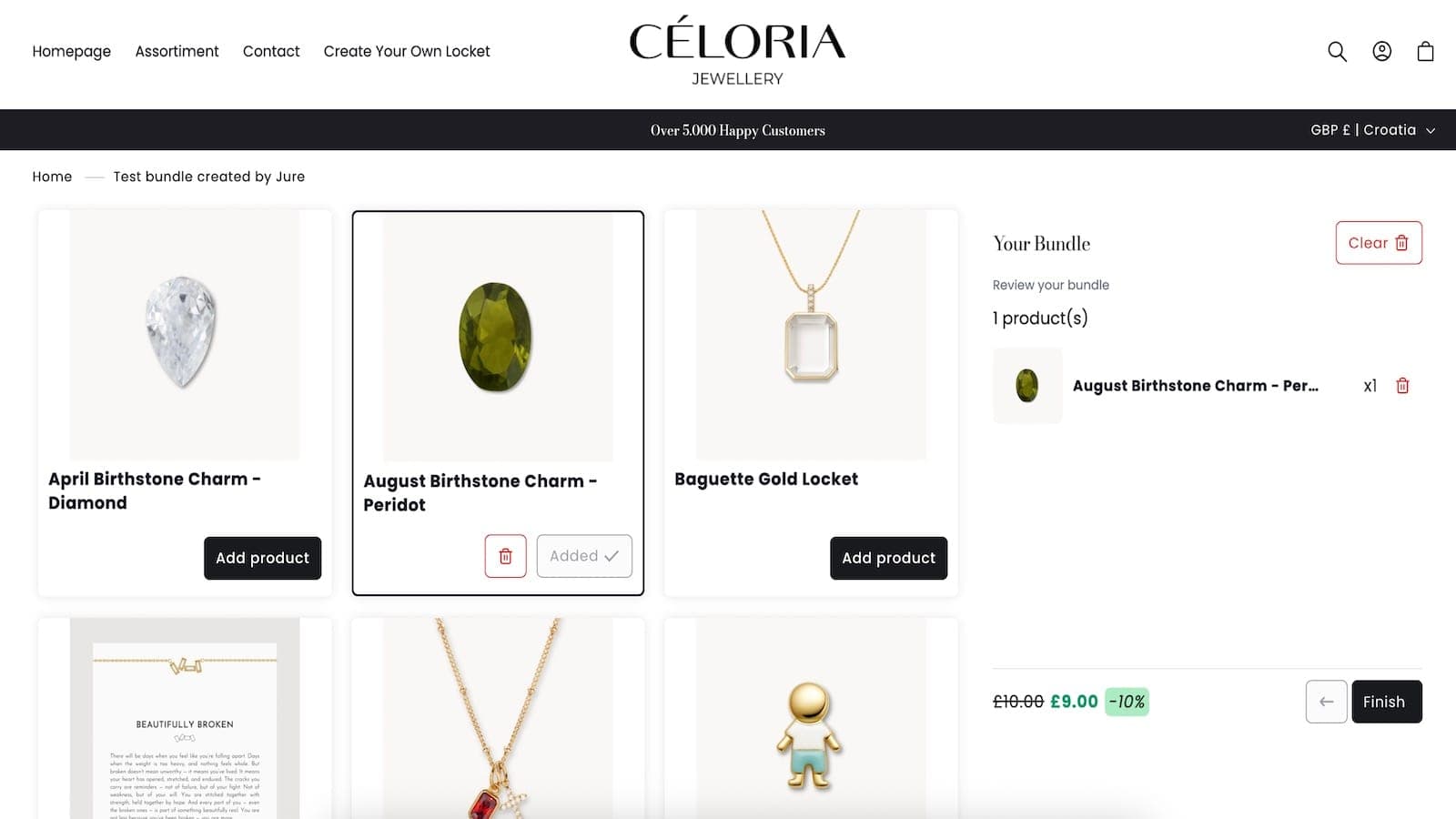 Build your own locket bundle on Céloria Jewellery