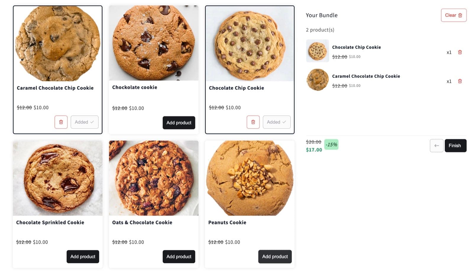 Simple mix and match bundle on NeatBundles demo store